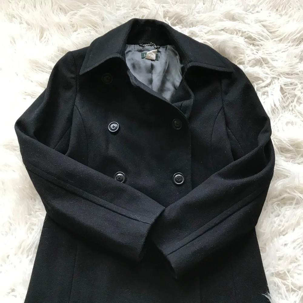 J. Crew Melton‎ Pea Coat Jacket Double Breasted - Picture 4 of 9